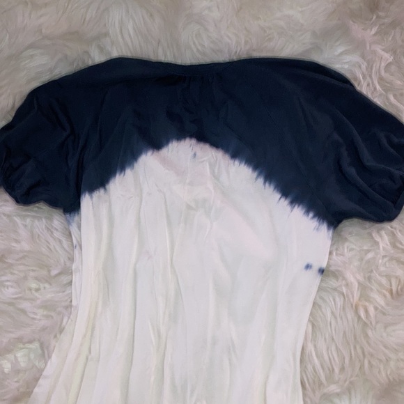 ZARA Blue White Ombre Dress Tunic Top Dress with Balloon Sleeves M - Picture 12 of 15